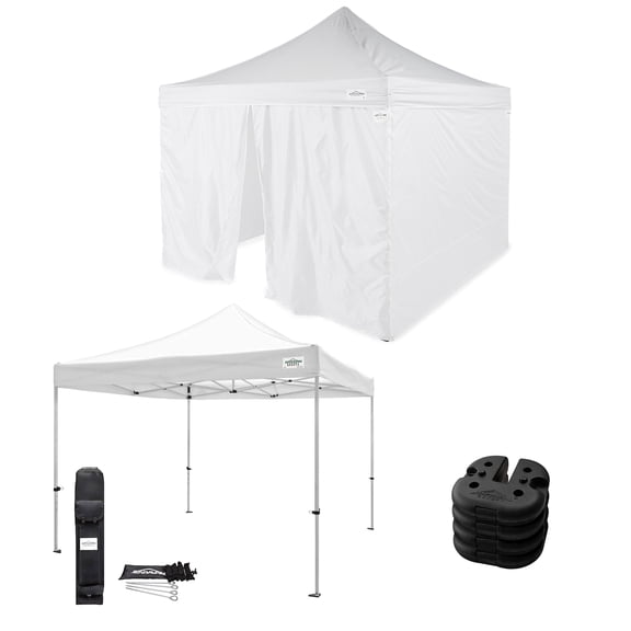 Caravan Canopy Sidewalls w/TitanShade Instant Canopy Kit & 4 6 lb. Plates