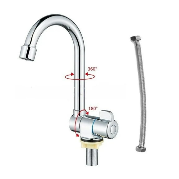 Caravan Folding Tap 360 Rotating Sink Tap Kitchen Bathroom RV Marine Cold And Hot Water Tap Boat Motorhome Camper Accessories ,Easy to Use