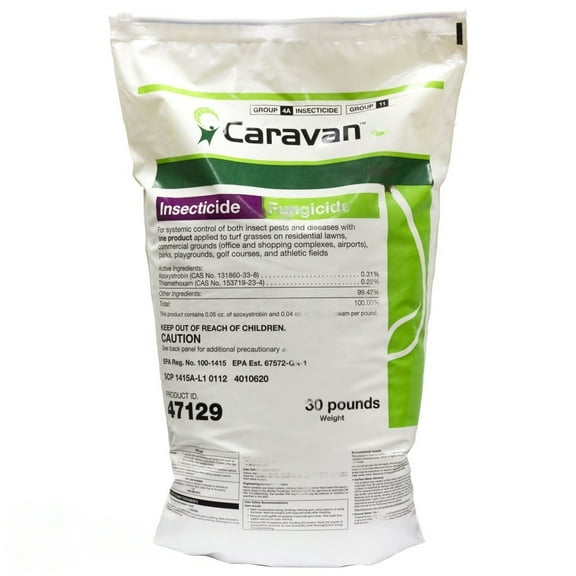 Caravan G Broad Spectrum Insecticide Fungicide - Controls Insects and Plant Diseases 30 lb Bag by Syngenta