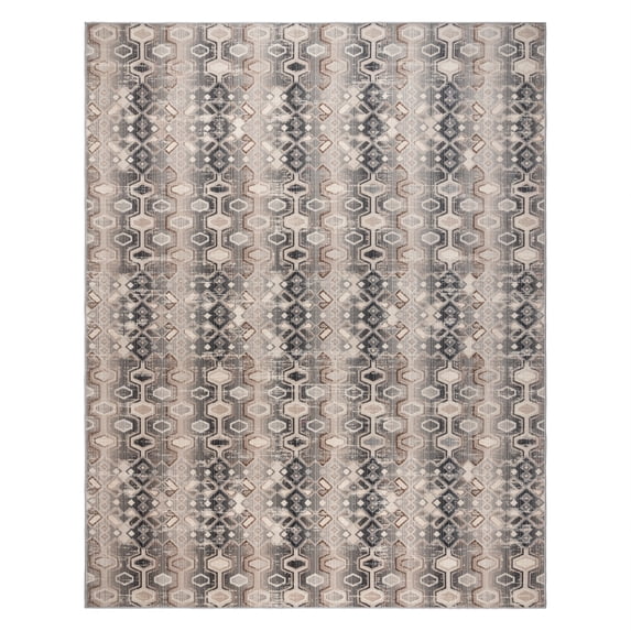 Caravan Noor Indoor/ Outdoor Polypropylene Gray Flat Weave Area Rug, 5x8