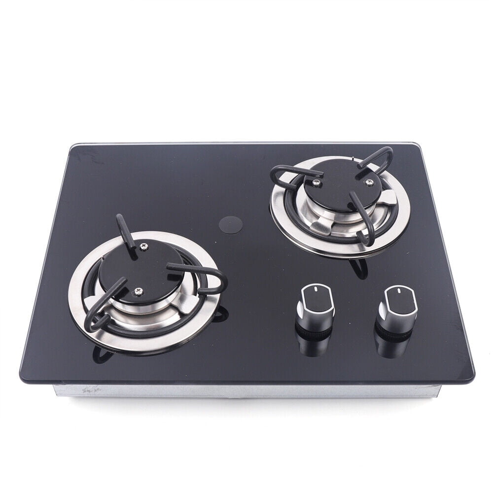 Caravan RV Camper LPG Gas Stove Hob 2 Burners Cooktop Cooker Black, for