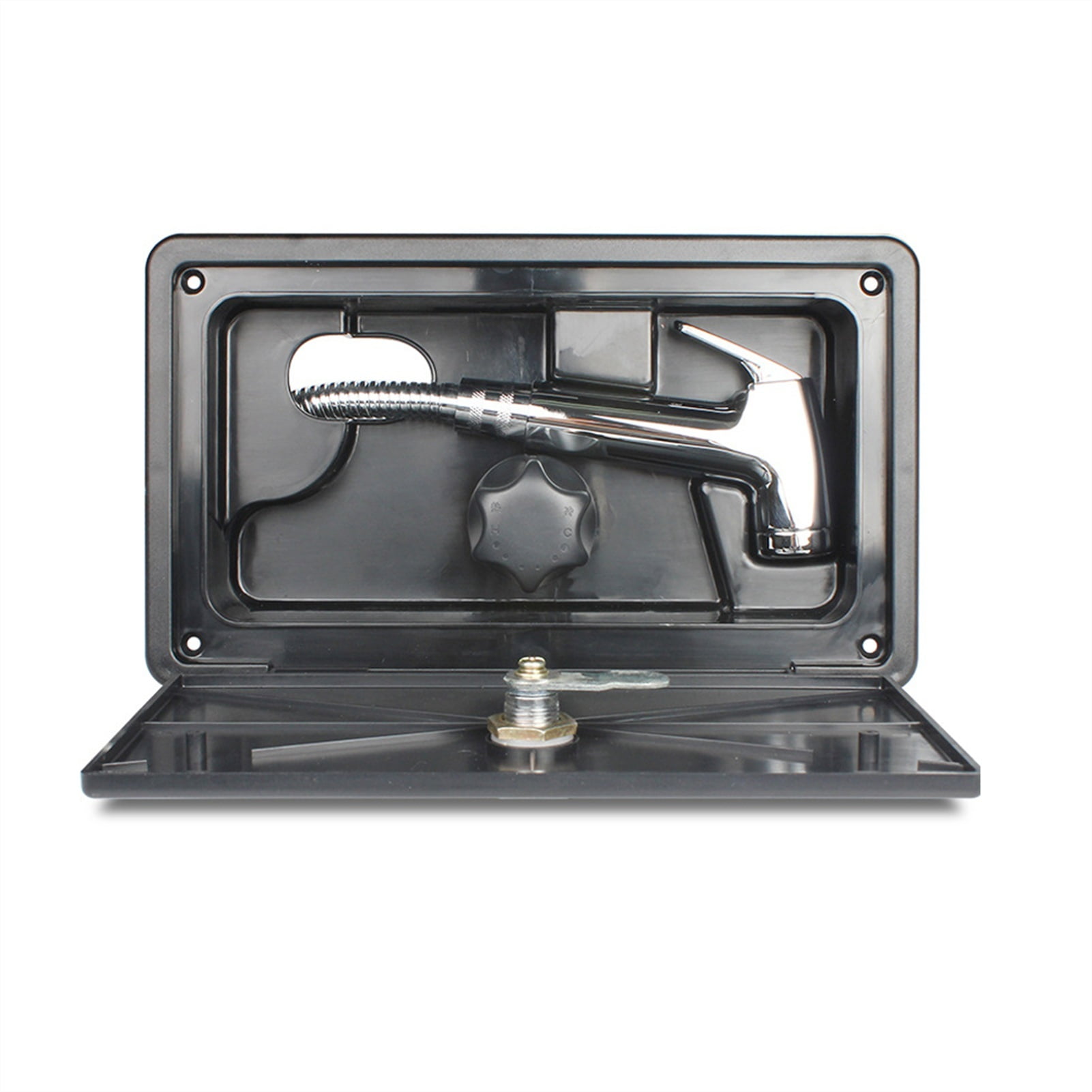 Caravan RV Exterior Shower Box Kit with Lock Faucet Hose Camper Trailer