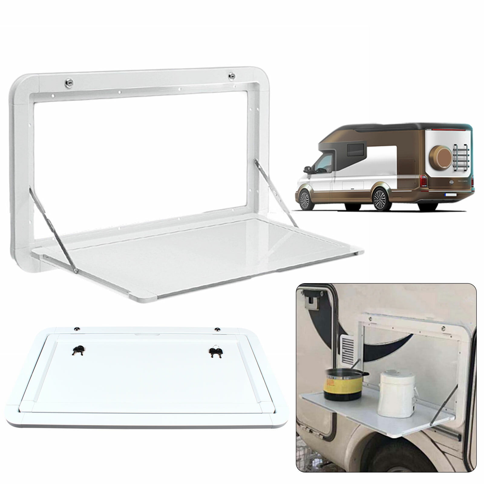 Caravan RV External Folding Wall Mount Table Camping Aluminum Alloy 800 ...