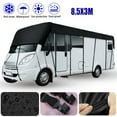 thumbnail image 1 of Caravan RV Roof Protective Cover Protection 210D Waterproof with 26Pcs Windbreak Belts for RV Caravan 8.5X3Meters, 1 of 8