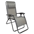 thumbnail image 1 of Caravan Sports Zero Gravity Outdoor Folding Camping Patio Lounge Chair, Gray, 1 of 6