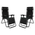 thumbnail image 1 of Caravan Sports Zero Gravity Outdoor Folding Lounge Chair, Black (Pair), 1 of 9