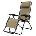 thumbnail image 1 of Caravan Sports Zero Gravity Outdoor Folding Patio Lounge Chair, Beige, 1 of 12