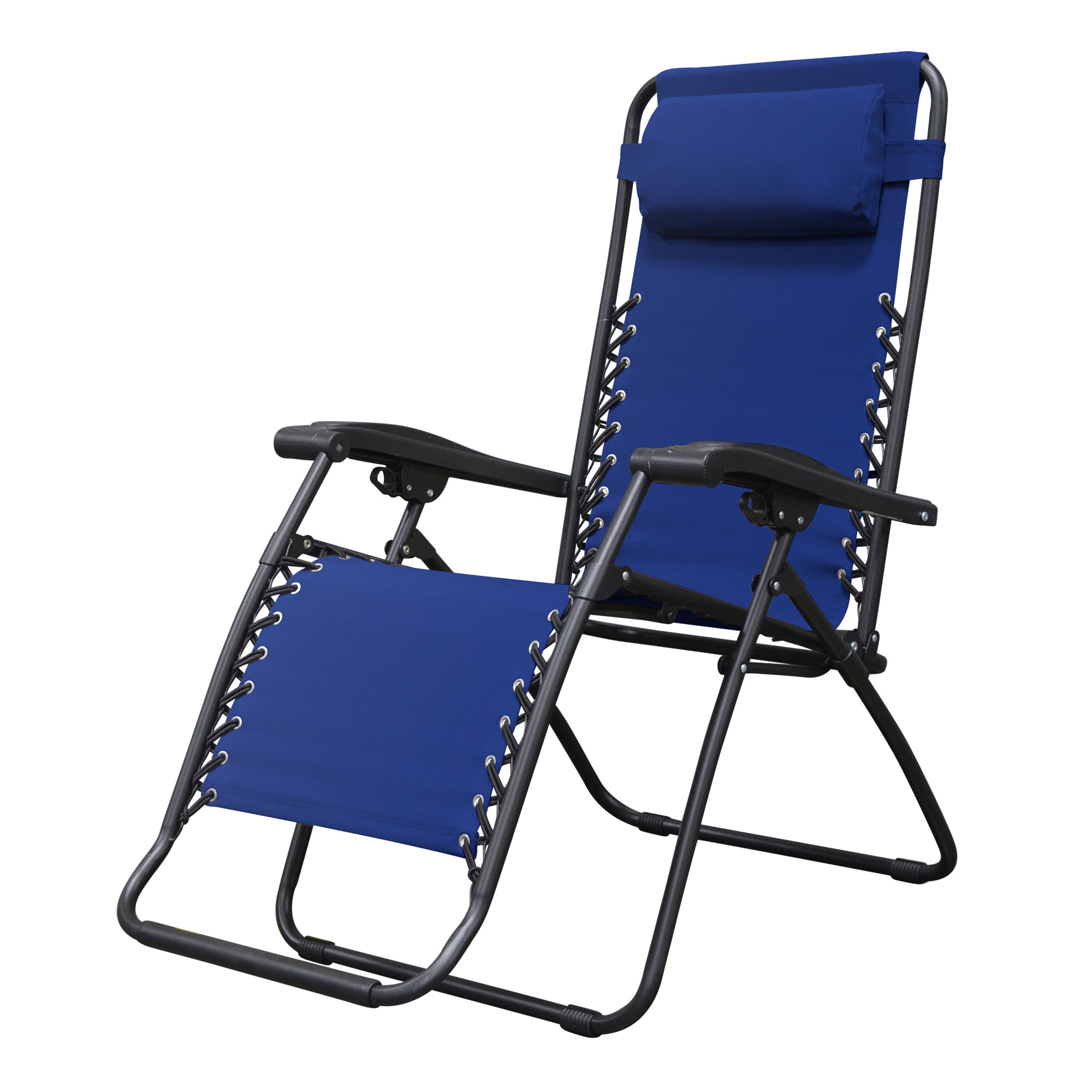 Caravan Sports Zero Gravity Outdoor Folding Patio Lounge Chair, Blue - image 1 of 10