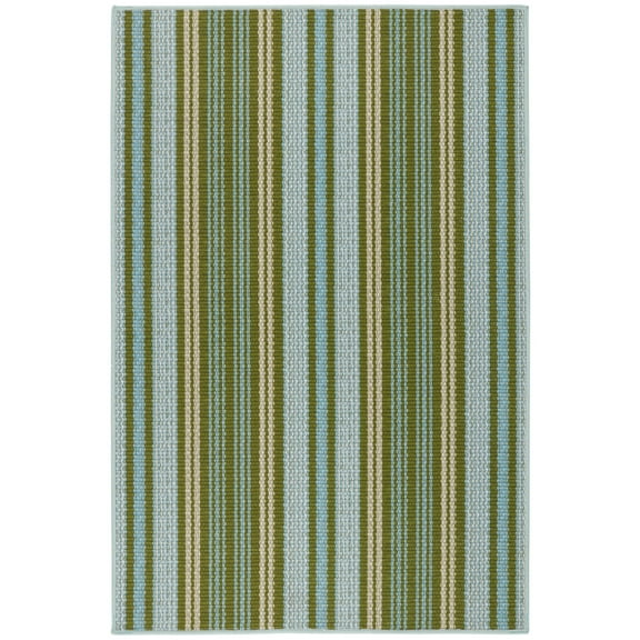 Dash & Albert Caravan Stripe Machine Washable Rug, 6' x 9', Multi