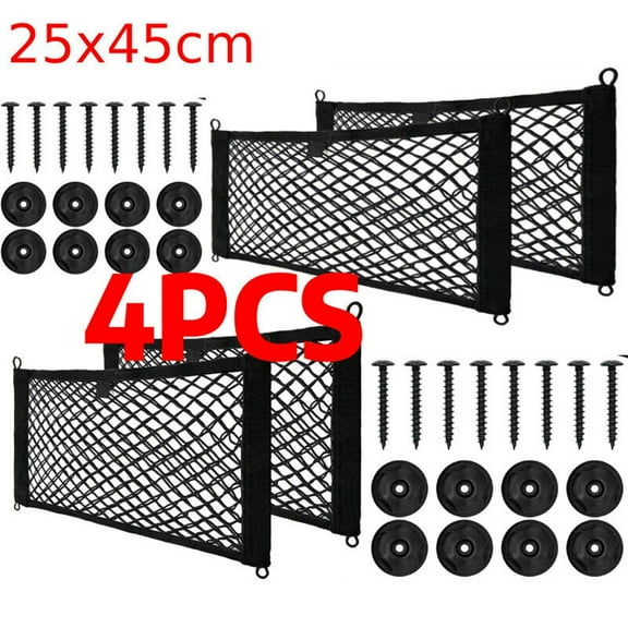 Caravan Wall Mounted Storage Net 4Pcs Organizer For Small Travel Items
