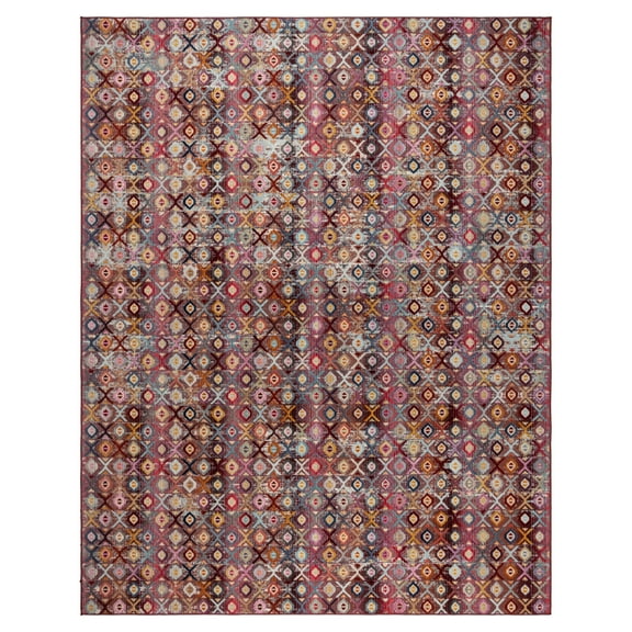 Caravan Zari Indoor/ Outdoor Polypropylene Red Flat Weave Area Rug, 9x13