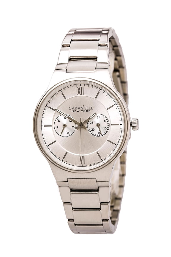 Caravelle 43A134 Men's Dress Silver Dial Stainless Steel Bracelet Watch