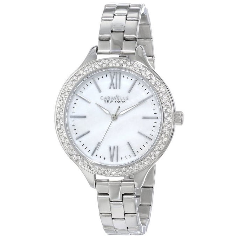 Caravelle 43L165 Women\'s Watch Silver Tone Mother Of Pearl Dial Crystals Ladies Caravelle Designed By Bulova Women main image 3