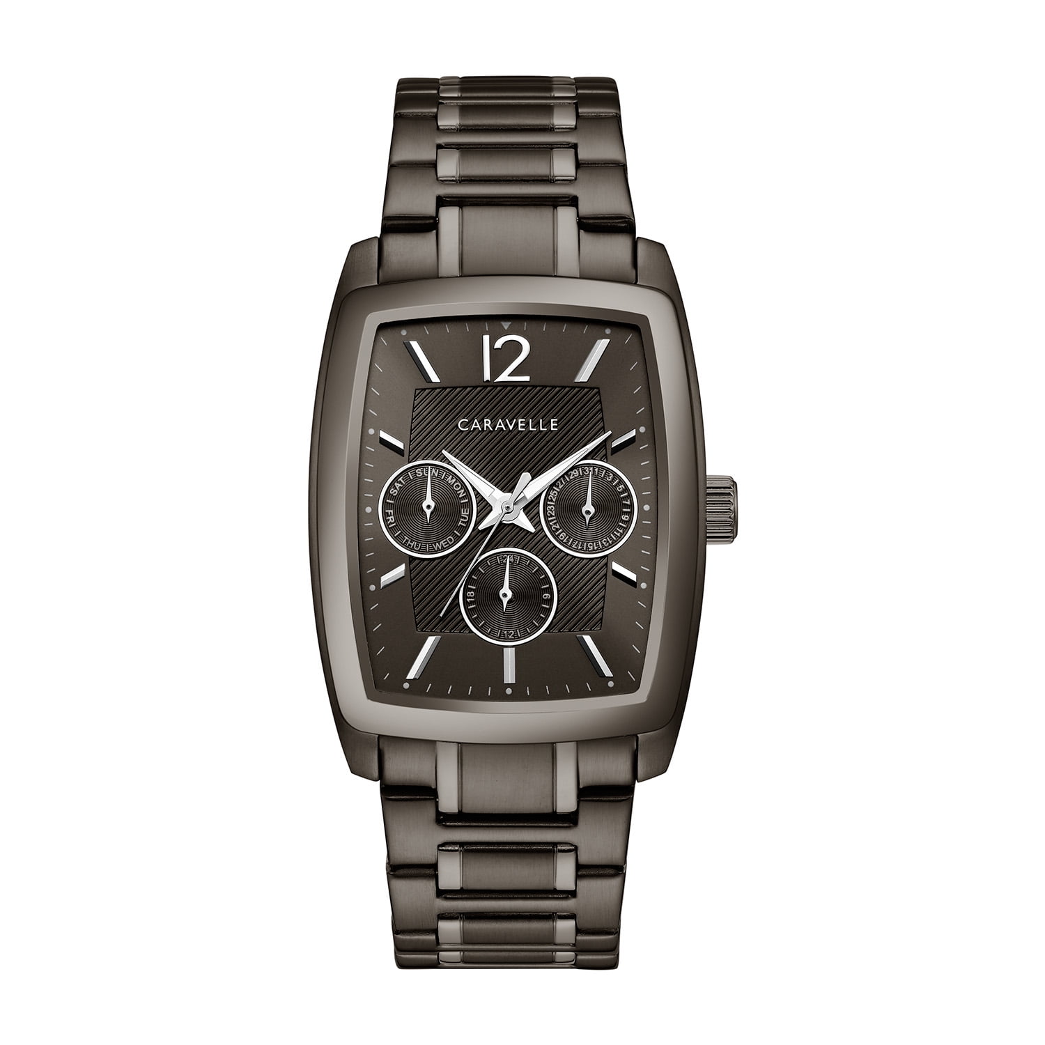 Caravelle Designed By Bulova Men's Barrel Chronograph Gunmetal