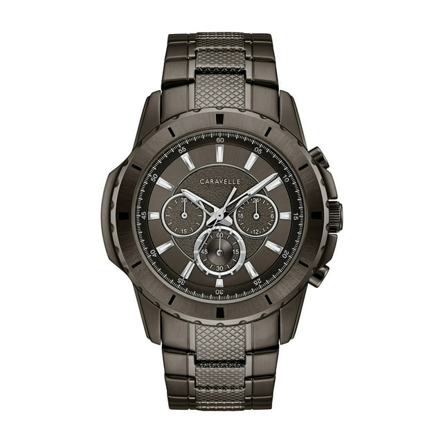 Caravelle Designed By Bulova Men's Chronograph Gunmetal Sport Watch 48mm 45A142