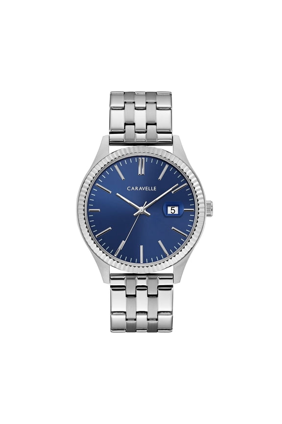 Designed By Bulova Men's Coin Edge Dress Watch 41mm 43B151