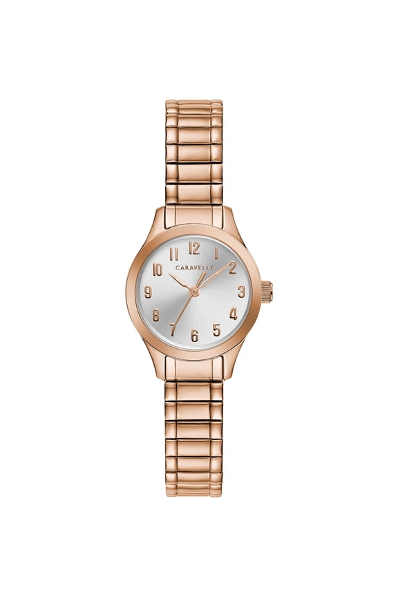 Designed By Bulova Women's Classic Rose Gold Tone Watch with Expansion Band 44L254