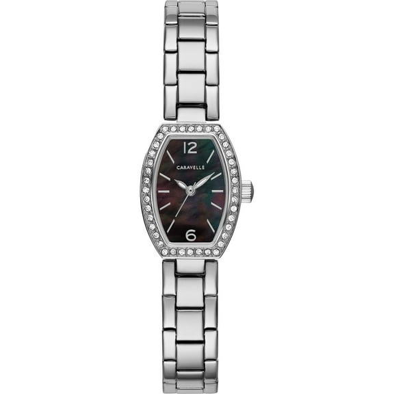 Caravelle Designed By Bulova Women's Crystal Dial Barrel Dress Watch 43L204