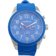 Caravelle Mens 43A121 52 mm Analog Display Japanese Quartz Blue Watch
