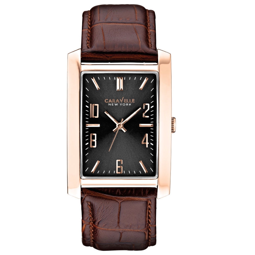 Caravelle Men's 44A104 Analog Display Japanese Quartz Brown Watch
