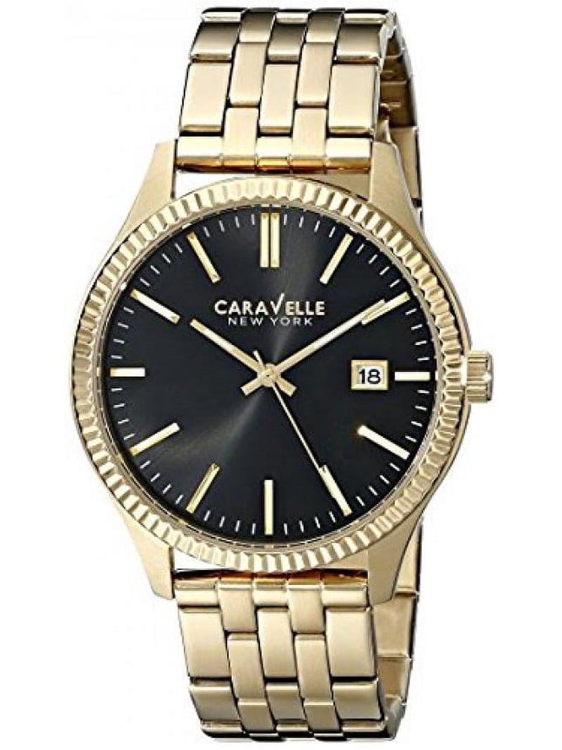 Caravelle Men's 44B105 Analog Display Japanese Quartz Yellow Watch