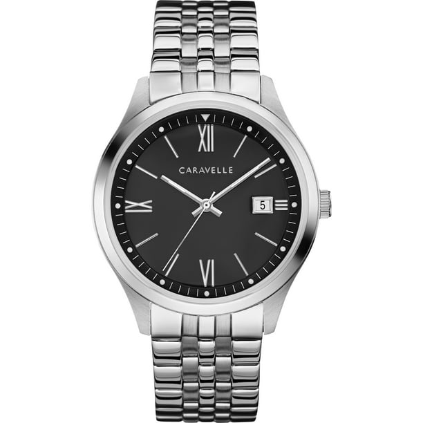 Caravelle Men's Classic Stainless Steel Silver-Tone Watch 43B158 ...