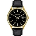thumbnail image 1 of Caravelle Men's Coin Edge Black Leather Strap Watch 44B118, 1 of 4
