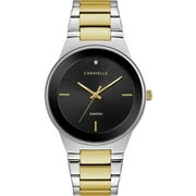 CARAVELLE DESIGNED BY BULOVA Caravelle Men's Modern Diamond Two-Tone Stainless Steel Watch 45D107