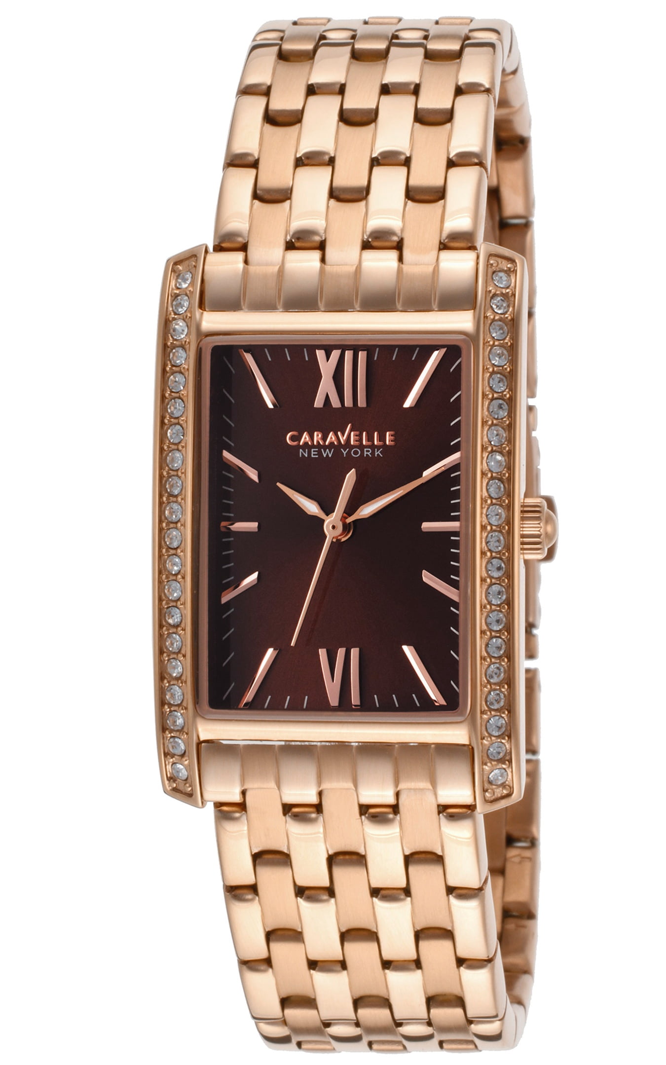 Caravelle New York Women's 44L120 Analog Rose Gold Dress Watch