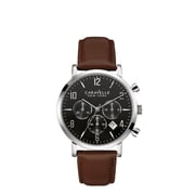 Bulova Caravelle Mens Quartz Chronograph Brown Leather Watch 43B140