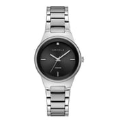 Caravelle by Bulova Womens Black Dial Stainless Steel Watch 43M110