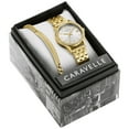 thumbnail image 1 of Caravelle by Bulova Women's Crystal Accented Gold-tone Stainless Steel Watch and Crystal Bracelet Box Set - 44X101, 1 of 6