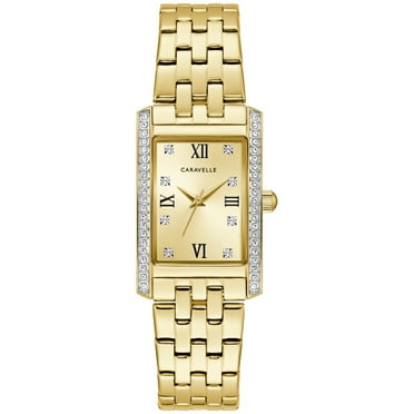 Caravelle by Bulova Women's Gold-Tone Stainless Steel Crystal Accented Watch - 45L192