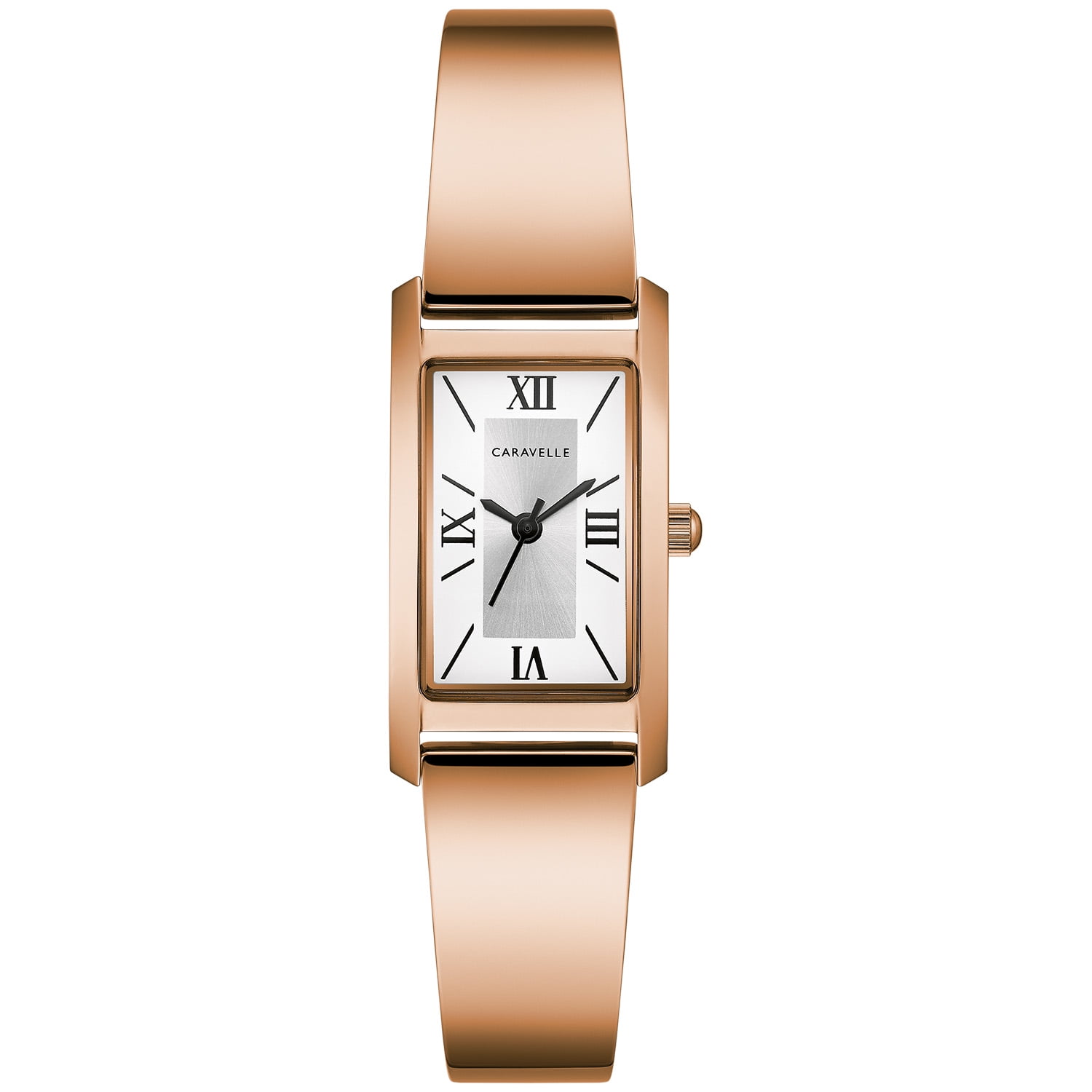 Caravelle by Bulova Women's Rose Gold-Tone Bangle Watch 44L264