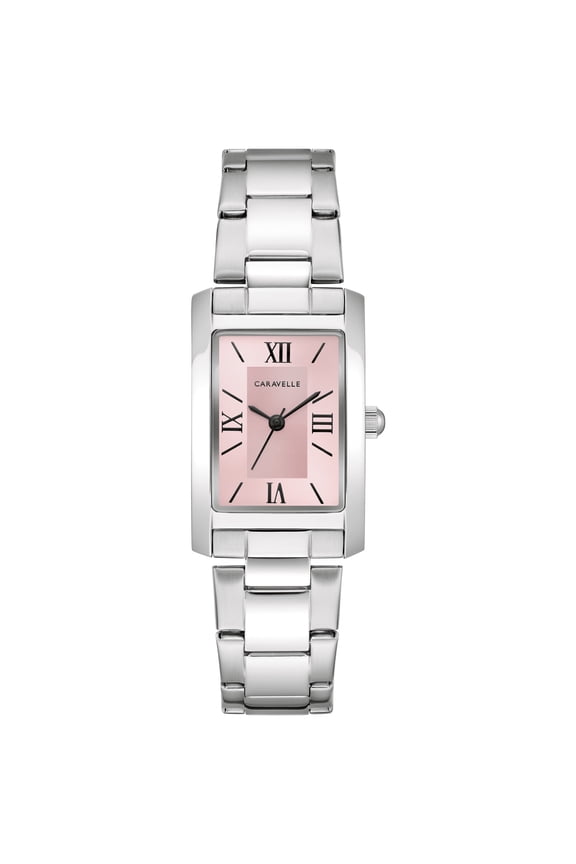 by Bulova Women's Stainless Steel Classic Watch with Pink Dial - 43L224