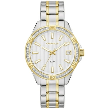 Caravelle by Bulova Women's Two-Tone Crystal Watch 45M120
