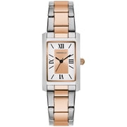 Caravelle by Bulova Womens Two-Tone Rose Gold Bracelet Watch