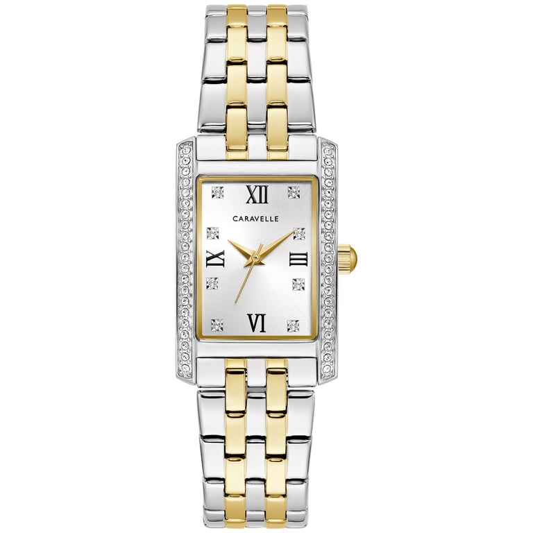 Bulova Ladies Watch Two-Tone Bracelet Case Sparkling Silver Dial Gold-Tone Hands Ladies main image 2