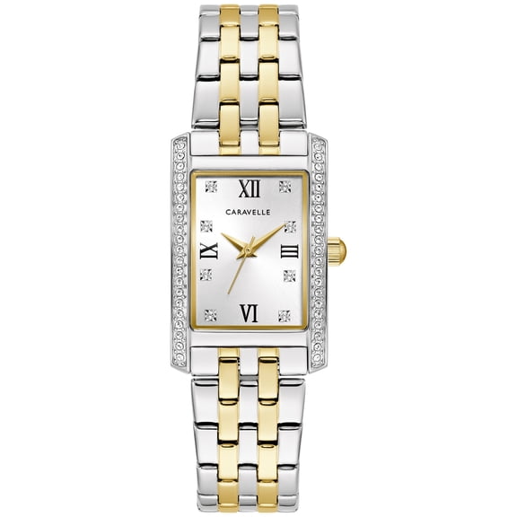 Caravelle by Bulova Women's Two-Tone Stainless Steel Crystal Accented Watch - 45L191