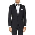 thumbnail image 1 of Caravelli Men's 60501 Slim Fit Two-Piece Notch Lapel Tuxedo Suit Set - Black - 54R, 1 of 4