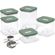 Caraway 13-Piece Glass Airtight Food Storage Containers with , BPA-Free Kitchen Storage Containers Stackable, Space-Saving Airtight Containers for Dry Goods and More - Sage