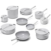 Caraway 24-Piece Nonstick Ceramic Cookware Set - Includes Fry Pans, Sauce, Saut  Pan, Dutch Oven, Petite Cooker, Stir Fry, Rondeau, Stock Pot, Lids & Storage Organizers - Gray