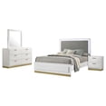 thumbnail image 1 of Caraway 4-piece California King Bedroom Set with LED Headboard White and Grey, 1 of 2