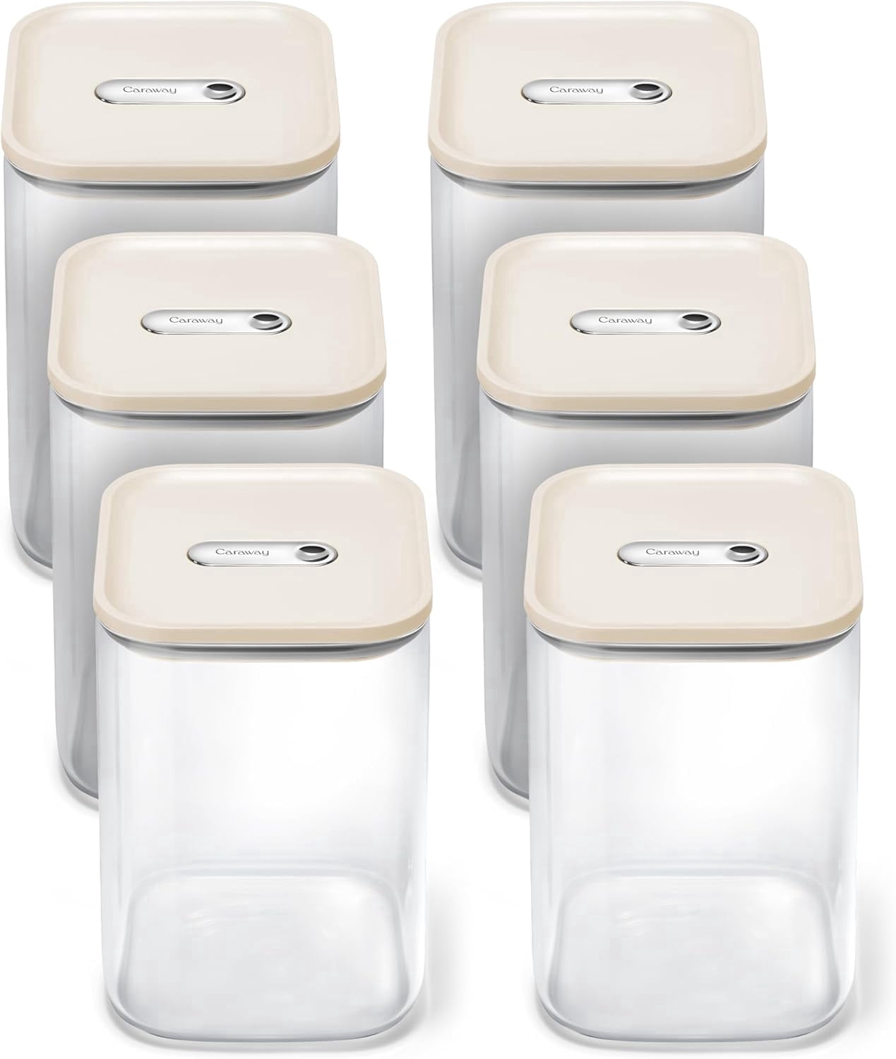 Caraway 4qt Glass Airtight Food Storage Containers with - , BPA-Free ...