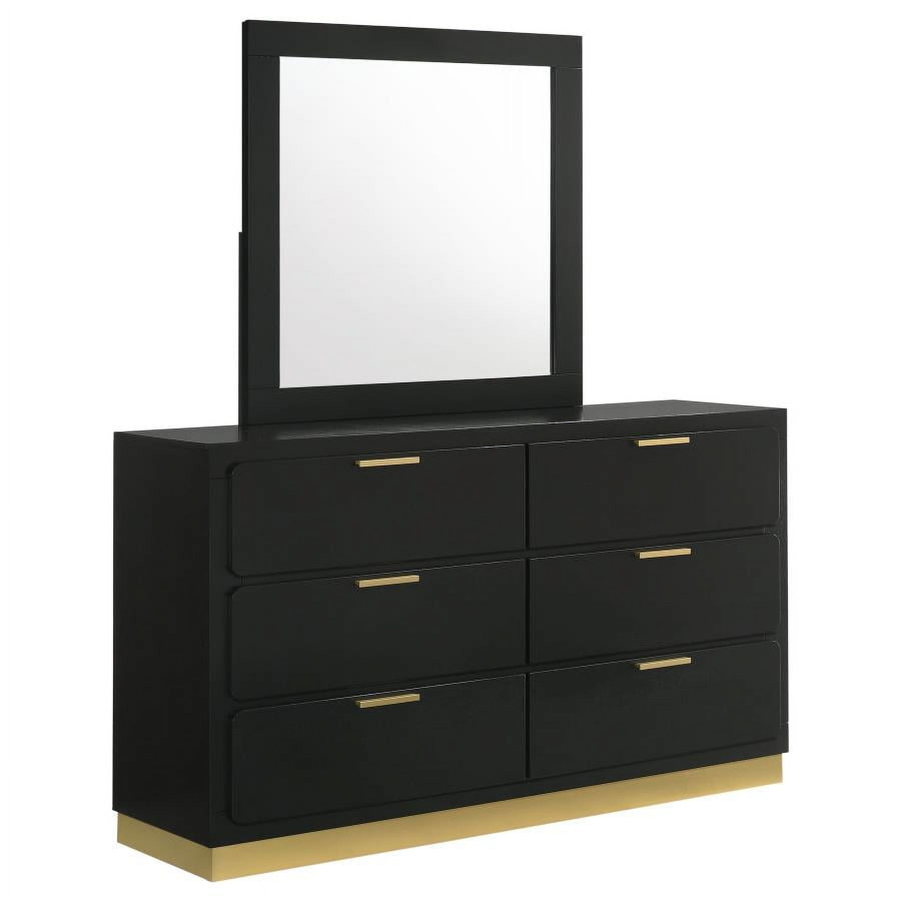 Caraway 6-drawer Bedroom Dresser with Mirror Black - Walmart.com
