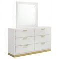 thumbnail image 1 of Caraway 6-drawer Bedroom Dresser with Mirror White, 1 of 6