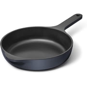 Caraway Cast Iron Skillet - 8  Enameled Cast Iron Pan With 3 Layer Enamel Coating - No Seasoning Required - Compatible With All Stovetops - Free From Forever Chemicals - Midnight Blue