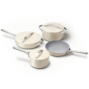 Caraway Ceramic Non-Stick Pots & Pans Cookware Set, 12- Piece, Cream