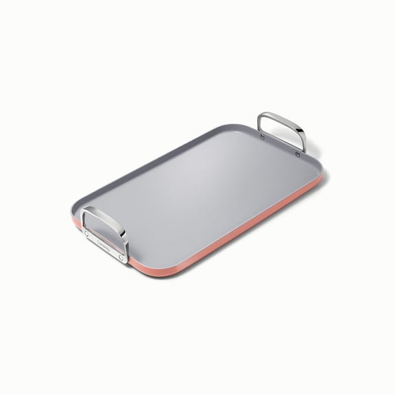 Caraway Double Burner Griddle - 19x12” Griddle Pan - Non-Stick Ceramic Coated - Oven Safe & Compatible with All Stovetops - Perracotta