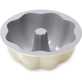 Caraway Fluted Cake Pan - 9.5” Non-Stick Ceramic Baking Pan - Ergonomic & Easy to Handle - Oven Safe up to 550ºF - Cream
